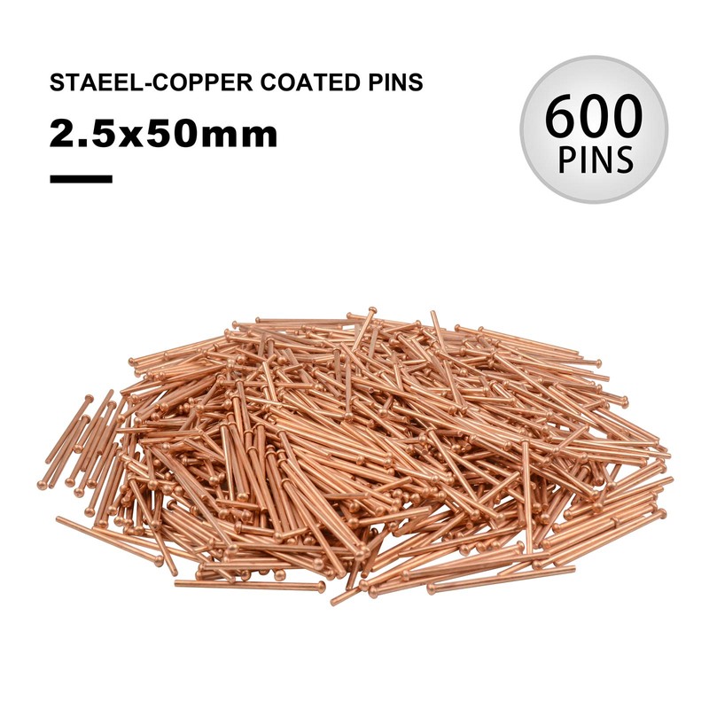 OIMERRY Stud Welder Pins, 600-Pack 2.5mm Auto Draw Pins for
