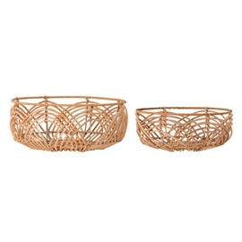 Bloomingville Bread Basket, Natural, Rattan, Set of 2