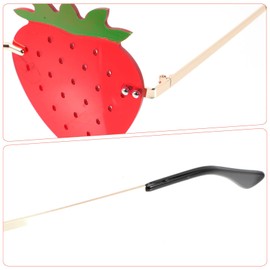 jojofuny Strawberry Sunglasses Party Glasses Party Glasses Sunglasses Fun Glasses Rimless Glasses Girls Novelty Glasses Glasses for Cosplay Costume Party Supplies Party Favors
