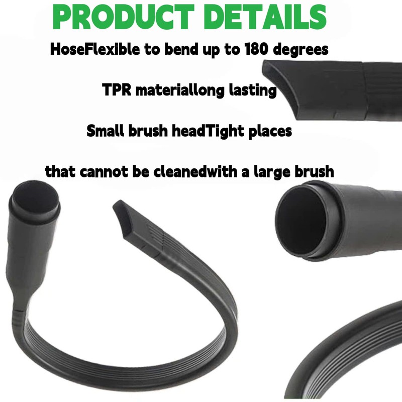 （2-pack）25 inch Flexible Vacuum Crevice Attachment Tool For All 1-1/4"