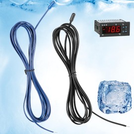 119" Temperature Probe Sensors (Black and Blue) Fit for Dixell, Carel, for Commercial Refrigerators and Freezers (2 PCS)