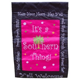 It’s a Southern Thing Expressions 18 x 13 Rectangular Double Applique Small Garden Flag