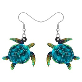 DUOWEI Novelty Large White Shark Acrylic Earrings Anime Jellyfish Turtle Dangle Jewellery Sea Animals Gifts, Acrylic, No Gemstone