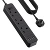 JSVER Extension Lead with USB Slots, 5M Power Strip 3250W
