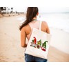 GXVUIS Cute Christmas Gnomes Canvas Tote Bag for Women Aesthetic