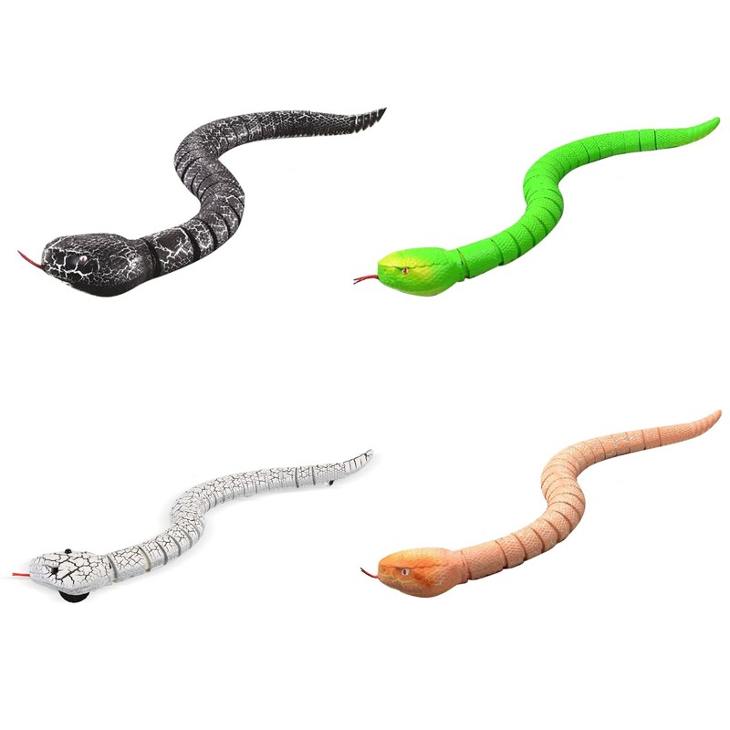 RC Snake Toy Retractable Tongue Swinging Tail Sliding Motion USB