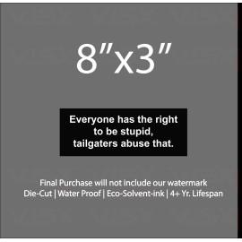 VISX Everyone has the right to be stupid Bumper Sticker funny Prank caution tailgate