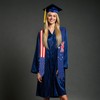 USA And Australia Flag Graduation Stole, Satin Embroidery Graduation Sash