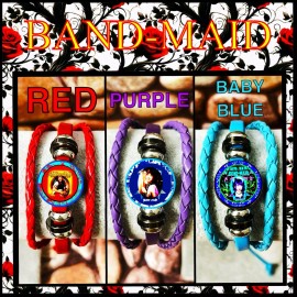 BAND-MAID   THREE LEATHER BRACELETS ROCK ACCESSORIES .ROCK MERCH