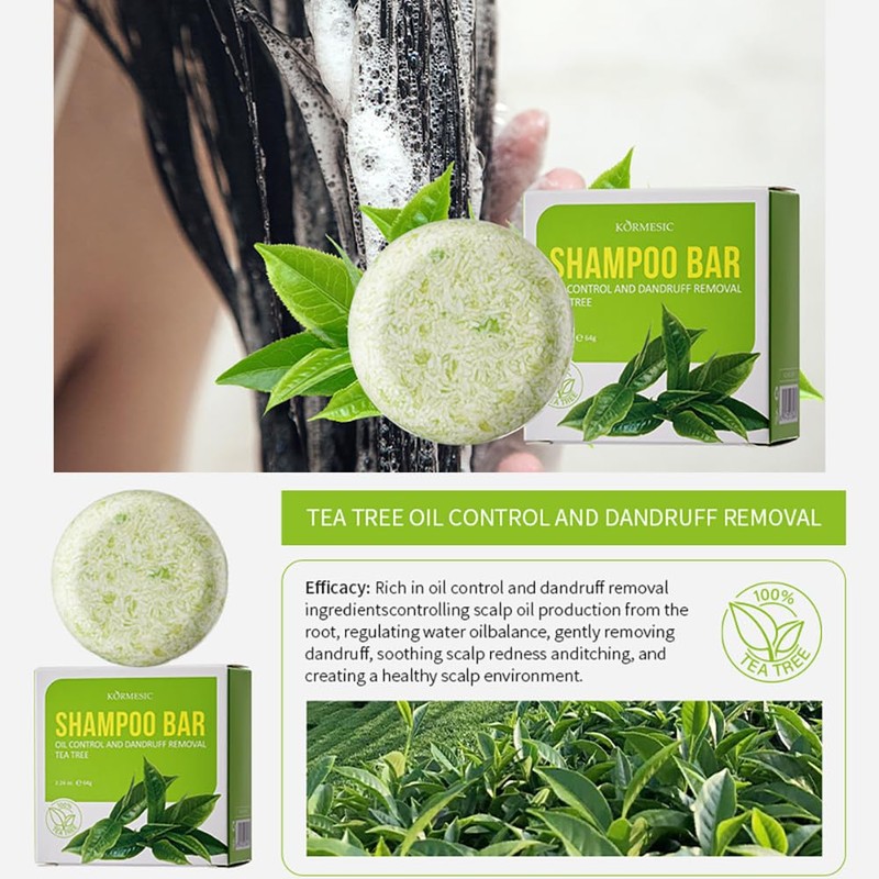 DR.EMMET Shampoo Bar, Bamboo Charcoal Shampoo Bar for Oil Hair