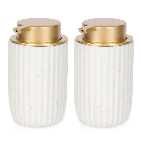 Segbeauty Ceramic White Hand Soap Dispenser, 10.8oz Empty Liquid Soap