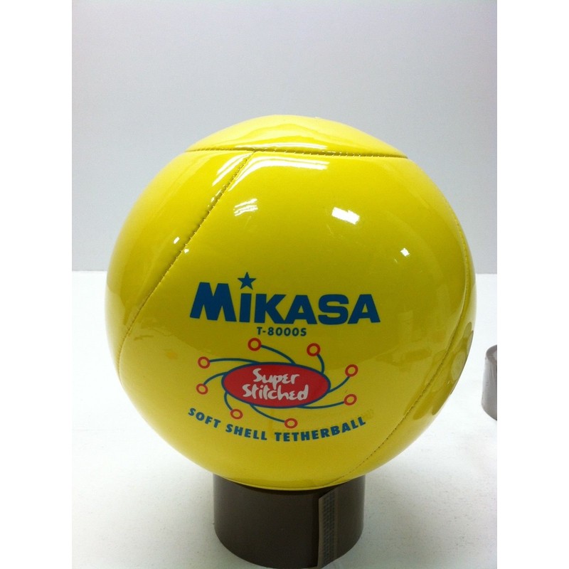 Mikasa Super Soft Shell Tetherball, Stitched, with Rope (Yellow)