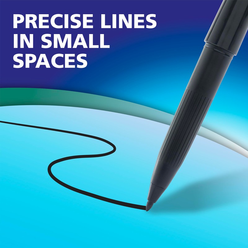 EXPO Wet Erase Markers, Semi-Permanent Overhead Transparency Markers, Black, Ultra