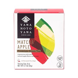 Yamamotoyama Matcha Apple Pyramid Green Tea Bag, 10 ct.