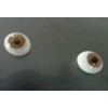 DOLL EYES - GLASS FLAT OVAL - 6MM - HAZEL