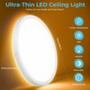 libtit 12 Inch White LED Ceiling Light with Night Light