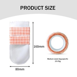 FFWTPY Pack of 20 Disposable Dog Shoes Paw Protection Breathable Dog Shoes Waterproof Outdoor for Small Dogs with Bandage Orange M