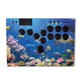 MightySkins Carbon Fiber Skin Compatible with Razer Kitsune - Reef Life | Protective, Durable Textured Carbon Fiber Finish | Easy to Apply & Change Styles | Made in The USA