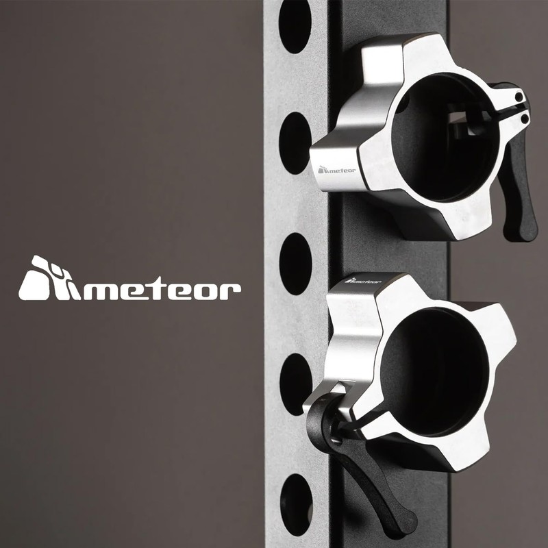 Meteor Essential Olympic Quick-Release Barbell Collars, Aluminium Collar, Barbell Clamp,
