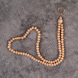 Smongdelis Wood Beaded Lanyards for Id Badges Holder, Teacher Breakaway Lanyard Boho Keychain Id Lanyard for Women