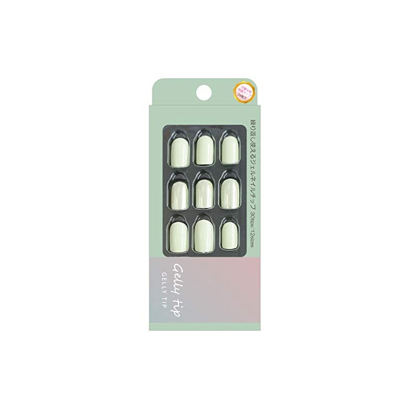 Jelly Tip 006 Pastel Green Nail Tips 30 Tips (12