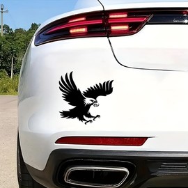 Black Eagle Vinyl Sticker 2-Pack, Waterproof Eagle Sticker for Car Windows, Bumpers, Laptops, and Outdoor Nature Fans B070