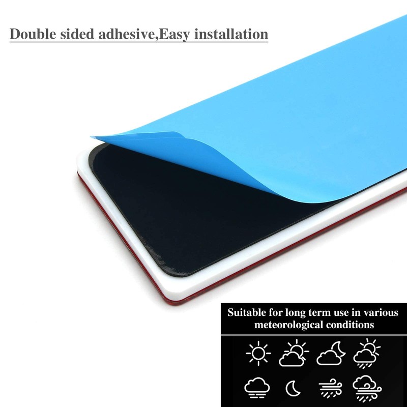 MFC PRO Stick-On Trailer Reflector, Reflective Red(Red/12Pcs, Sticker/Screw Mount)