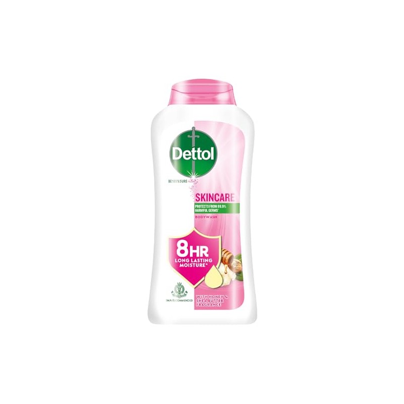 Dettol Skincare Body Wash, 250ml, Honey & Shea Butter Fragrance,