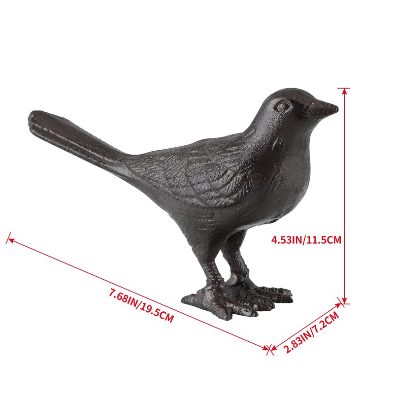 MOLIGOU Cast Iron Bird Figurine, Bird Statues Home Decor, Decorative