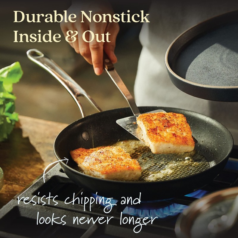 Anolon X Hybrid Nonstick Frying Pan/Skillet with Helper Handle, 12