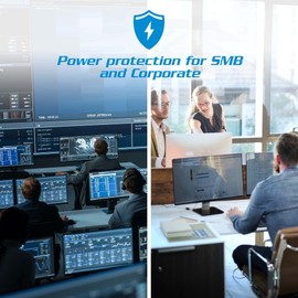 Forza Smart UPS Battery Backup & Surge Protector with 8 Outlets 1000VA (600W) Interactive Surge Protector with Emergency Battery Backup Power Supply and AVR (1011UL)