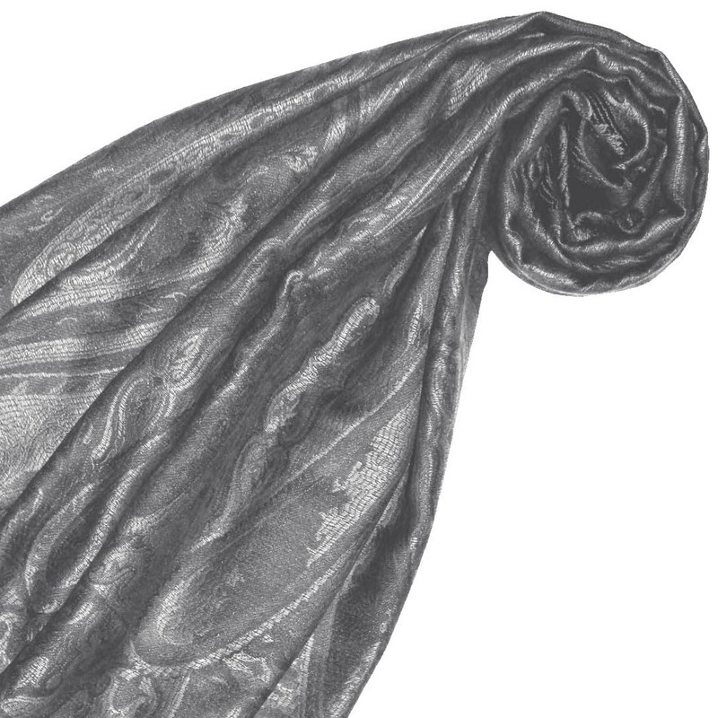 Lorenzo Cana Pashmina Women's Scarf Jacquard Woven 100% Silk Paisley