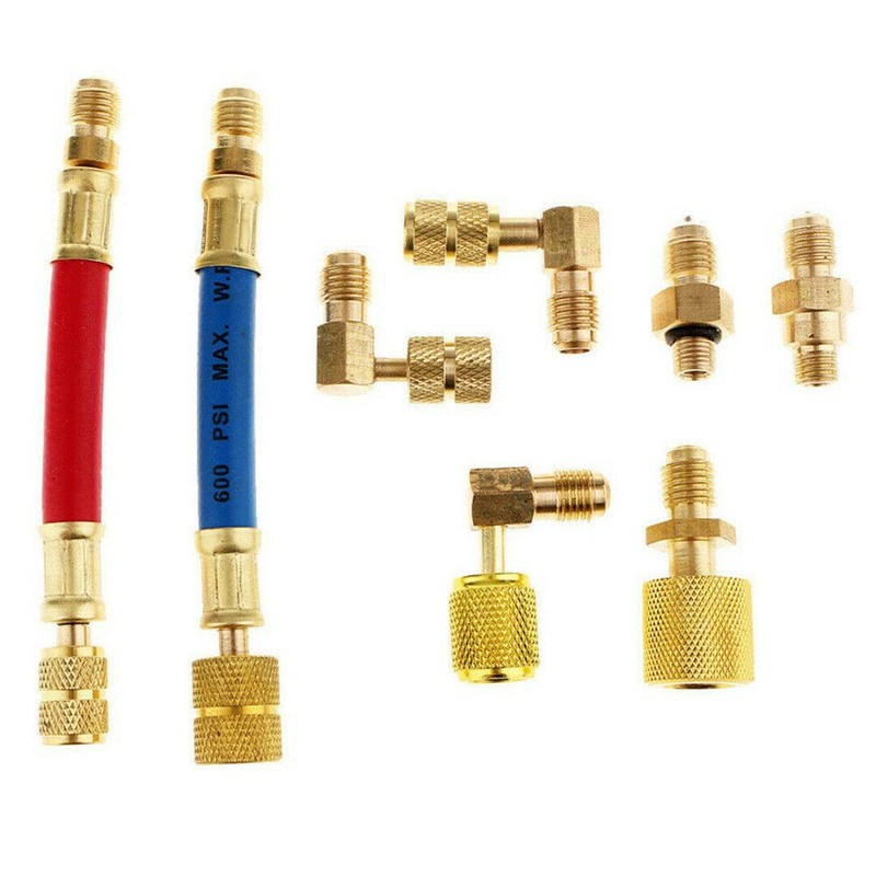 Riloer 8x A/C R12 R134A Air Conditioning Cooling Connection Adapter
