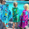 Tyrrell Katz Kids Jungle Printed Towel in Blue - Children’s