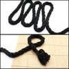 Black Cotton Rope (1/2 in x 100 ft) Soft Cotton