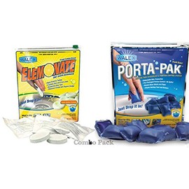 Walex Porta-Pak Fresh Scent/Elemonate Lemon Scent Holding Tank Toilet Treatment Deodorizer Drop Ins Combo Pack