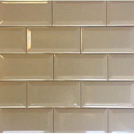 3x6 Brown Beveled Crackled Subway Ceramic Tile Backsplash Wall (8pcs)