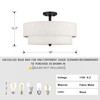 Leading Lighting 18 Inch Double Drum Linen Fabric Shade Black