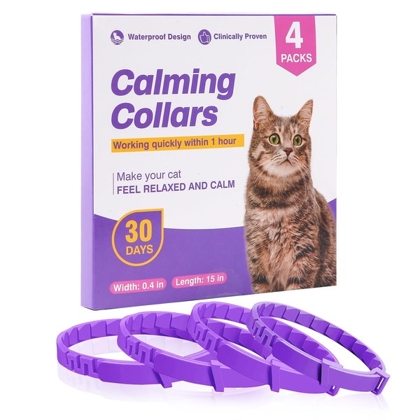 Pack of 4 Pheromone Cat Calming Collars Cat Calming Collar
