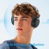 Rebocico Active Noise Cancelling Headphones, Bluetooth 5.3 Over-Ear with Microphone