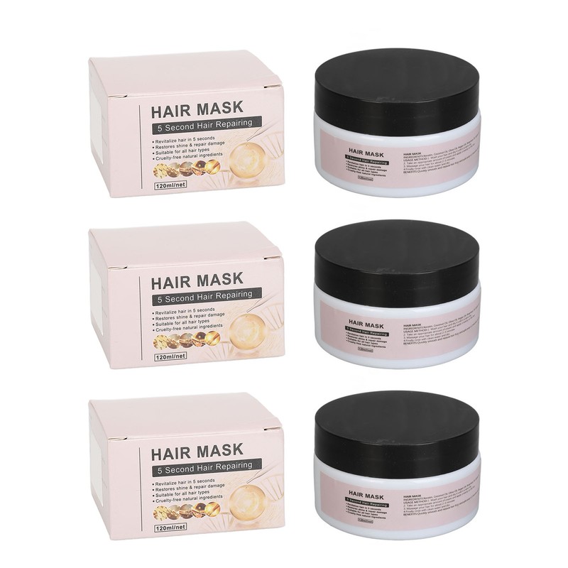 3Pcs Hair Mask Ceratin Repair for Damaged Dry Care Moisturize