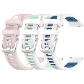 3 Pack Wrist Strap Compatible with DoSmarter ZX18/ZX28 Smart Watch Bands, 18mm Replacement Wristband Compatible for DoSmarter ZX18/ZX28 Smartwatch Soft Silicone Watch Band Adjustable Wristband