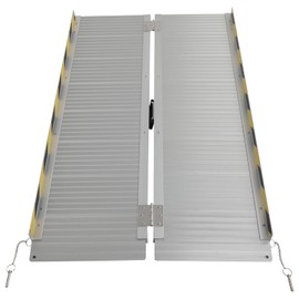 INEEDUP 4FT Aluminum Portable Wheelchair Ramp Non-Slip Aluminum Folding Handicap Ramp,Door Threshold Wheelchair Ramps for Home,Wheel Chair Ramp for Home Steps, Scooter Ramp,for wheelchairs and scooter