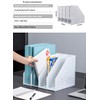 Deli A4 File Holder Folding Bookshelf,1 Year Warranty,4 Vertical Compartments