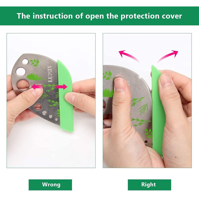 Herb Stripper 9 Holes Herb Cutter Stainless Steel Kitchen Stripping