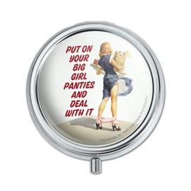 Put On Your Big Girl Panties and Deal with It Funny Humor Pill Case Trinket Gift Box
