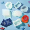 Juego Moldes Para Posavasos Resina Silicona Redondo Cuadrado