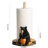 WAIT FLY Black Bear and Mushrooms Paper Towel Holder Stand