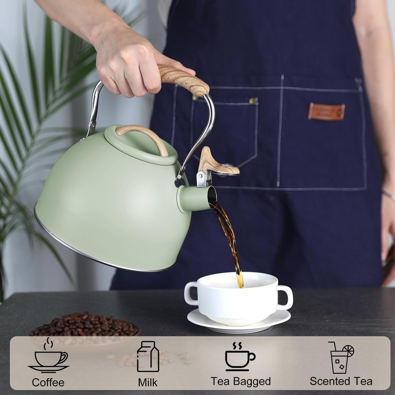 Tea Kettle, Vegoran 100 OZ / 3 Liter Whistling Tea