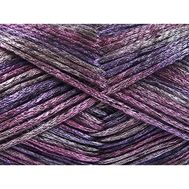 Glam Universe Pink, Black, Purple Variegated Metallic Sheen Fuzzy Nylon Wool Blend Yarn, 100 Grams, 250 Yards
